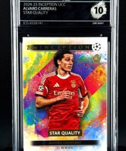 Otra vista de Cromo Álvaro Carreras Rookie Topps Inception GEM MINT 10 · Inception Card Grading · ICG · Sports Cards · TCG