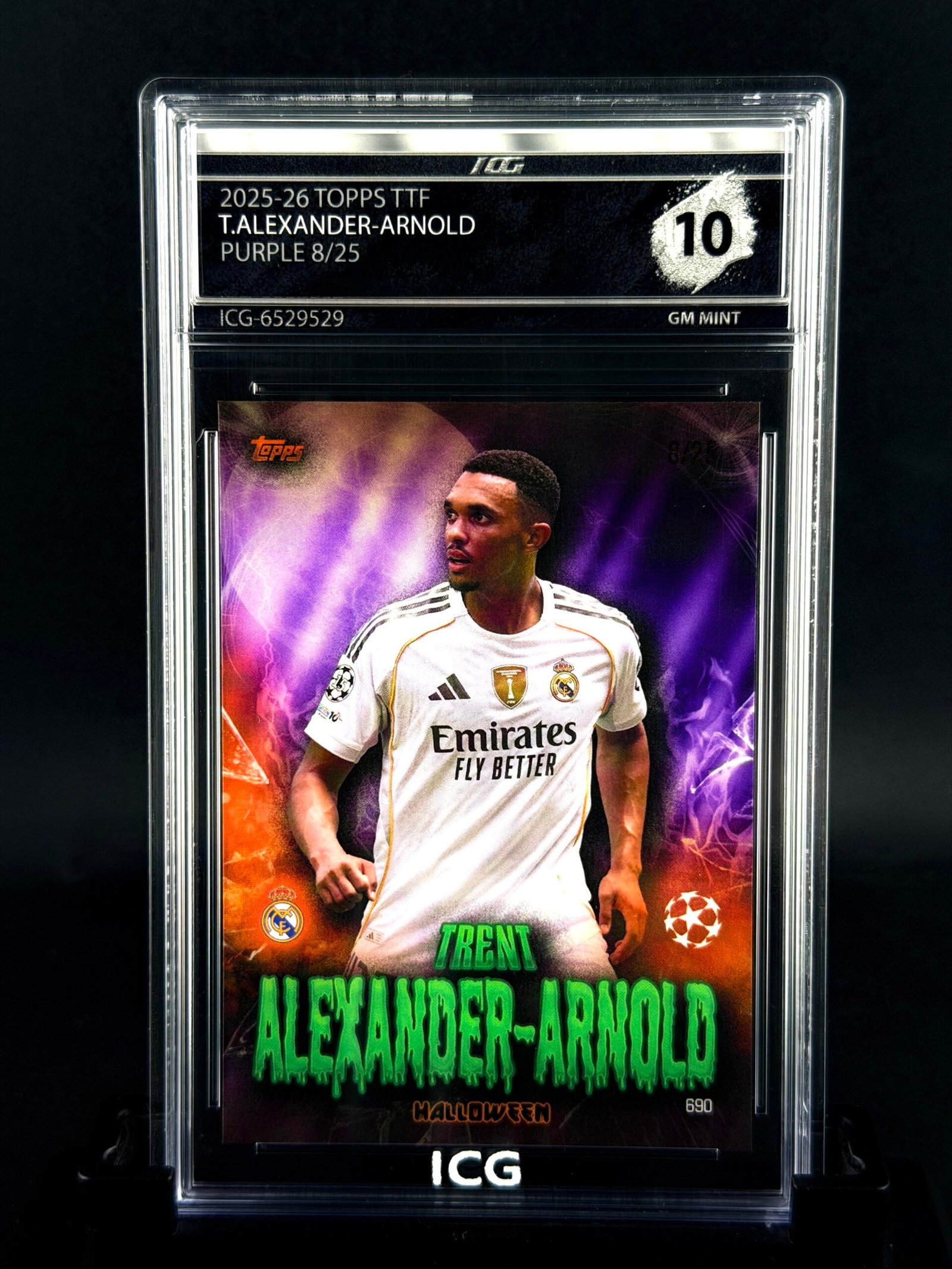 Otra vista de Cromo Trent Alexander Arnold /25 Topps TTF GEM MINT 10 · Inception Card Grading · ICG · Sports Cards · TCG