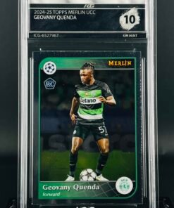 Fotografía de Cromo Geovany Quenda Rookie Topps Merlin · GEM MINT 10 · Inception Card Grading · ICG · Sports Cards · TCG
