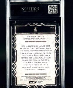 Otra vista de Cromo Zidane Topps Real Madrid Team Set Monolith Near MINT 8 · Inception Card Grading · ICG · Sports Cards · TCG