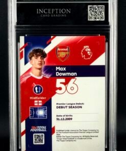 Otra vista de Cromo Max Dowman Topps TTF /99 Neon Noir GEM MINT 10 · Inception Card Grading · ICG · Sports Cards · TCG