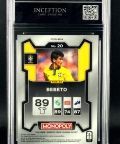 Otra vista de Cromo Bebeto Panini Monopoly Silver Prizm GEM MINT 10 · Inception Card Grading · ICG · Sports Cards · TCG