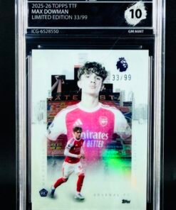 Otra vista de Cromo Max Dowman Topps TTF Limited Edition /99 GEM MINT 10 · Inception Card Grading · ICG · Sports Cards · TCG