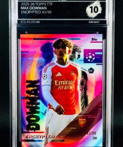 Fotografía de Cromo Max Dowman Topps TTF /99 Encrypted GEM MINT 10 · Inception Card Grading · ICG · Sports Cards · TCG