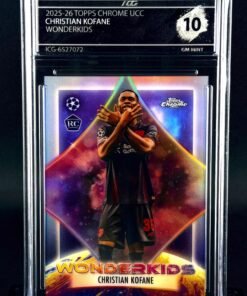 Otra vista de Cromo Christian Kofane Wonderkids Topps Chrome GEM MINT 10 · Inception Card Grading · ICG · Sports Cards · TCG