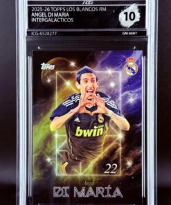 Otra vista de Cromo Di Maria Intergalacticos Topps Los Blancos Real Madrid · GEM MINT 10 · Inception Card Grading · ICG · Sports Cards · TCG