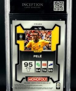 Otra vista de Cromo Pelé Panini Monopoly Green Wave GEM MINT 10 · Inception Card Grading · ICG · Sports Cards · TCG