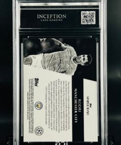 Otra vista de Cromo de fútbol Rodri Topps Simplicidad · GM MINT 10· Inception Card Grading · ICG · Sports Cards · TCG
