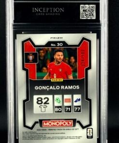Otra vista de Cromo Gonçalo Ramos Panini Monopoly Gold Big Money Shimmer GEM MINT 10 · Inception Card Grading · ICG · Sports Cards · TCG