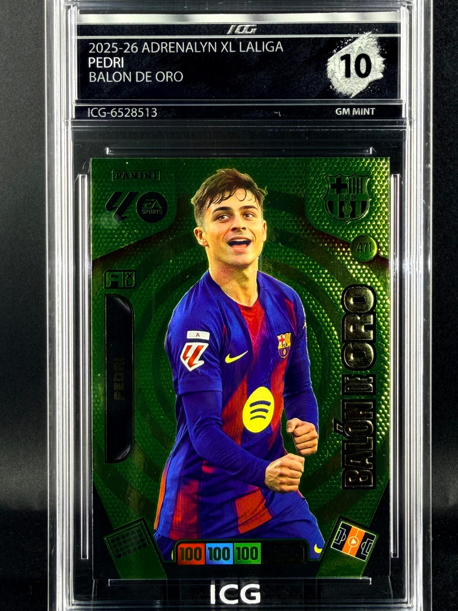 Fotografía de Cromo Pedri Balon De Oro GEM MINT 10 · Inception Card Grading · ICG · Sports Cards · TCG