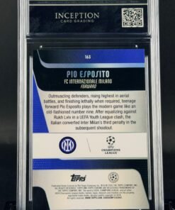 Otra vista de Cromo Pio Esposito Rookie Topps Chrome Prism Refractor GEM MINT 10 · Inception Card Grading · ICG · Sports Cards · TCG