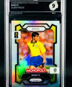 Otra vista de Cromo Bebeto Panini Monopoly Silver Prizm GEM MINT 10 · Inception Card Grading · ICG · Sports Cards · TCG