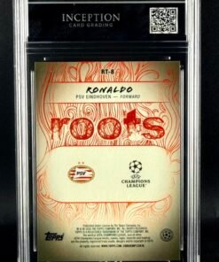 Otra vista de Cromo Ronaldo TOPPS UCC ROOTS GEM MINT 10 · Inception Card Grading · ICG · Sports Cards · TCG