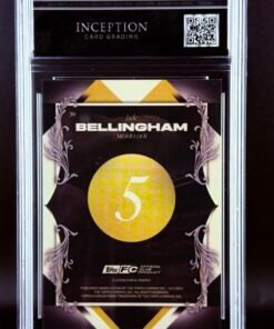 Otra vista de Cromo Bellingham Portrait Posers Topps Los Blancos Real Madrid · GEM MINT 10 · Inception Card Grading · ICG · Sports Cards · TCG