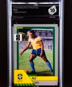 Fotografía de Cromo Pele Panini Fifa World Cup Monopoly Starter Deck GEM MINT 10 · Inception Card Grading · ICG · Sports Cards · TCG