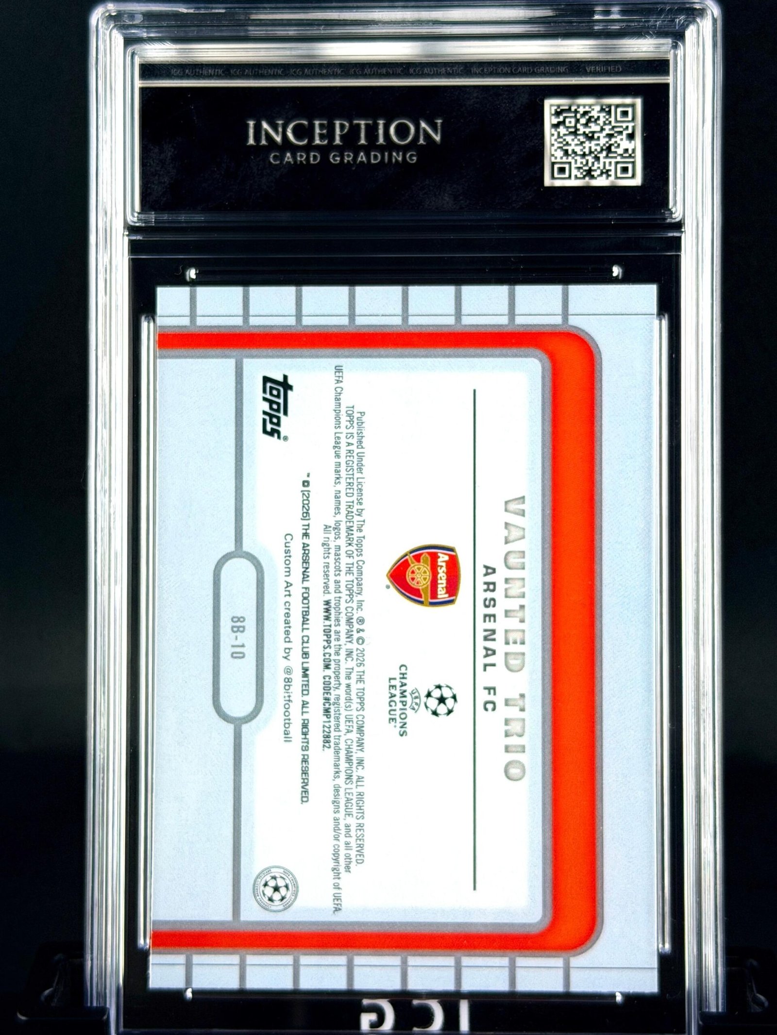 Otra vista de Cromo Vaunted Trio Topps 8BIT GEM MINT 10 · Inception Card Grading · ICG · Sports Cards · TCG