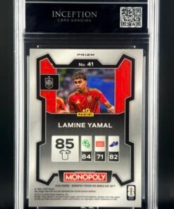 Otra vista de Cromo Lamine Yamal Four Corners Green Wave PRIZM Panini Fifa World Cup Monopoly GEM MINT 10 · Inception Card Grading · ICG · Sports Cards · TCG