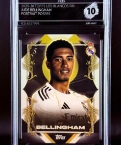 Fotografía de Cromo Bellingham Portrait Posers Topps Los Blancos Real Madrid · GEM MINT 10 · Inception Card Grading · ICG · Sports Cards · TCG