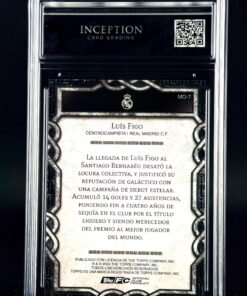 Otra vista de Cromo Figo Topps Real Madrid Team Set Monolith Near MINT 8 · Inception Card Grading · ICG · Sports Cards · TCG