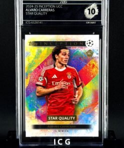 Fotografía de Cromo Álvaro Carreras Rookie Topps Inception GEM MINT 10 · Inception Card Grading · ICG · Sports Cards · TCG