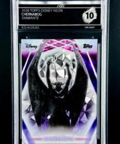 Cromo Chernabog Diamante paralela · Disney · Topps Neon · GEM MINT 10 · Inception Card Grading · ICG · Sports Cards · TCG