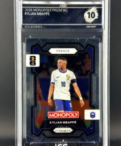 Otra vista de Cromo Kylian Mbappe Panini Fifa World Cup Monopoly GEM MINT 10 · Inception Card Grading · ICG · Sports Cards · TCG