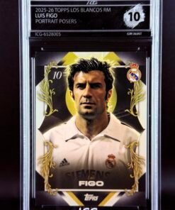 Otra vista de Cromo Luis Figo Portrait Posers Topps Los Blancos Real Madrid · GEM MINT 10 · Inception Card Grading · ICG · Sports Cards · TCG