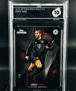 Fotografía de Cromo de fútbol Leroy Sane Topps Knockout · GM MINT 10· Inception Card Grading · ICG · Sports Cards · TCG