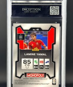 Otra vista de Cromo Lamine Yamal Panini Fifa World Cup Monopoly MINT 9 · Inception Card Grading · ICG · Sports Cards · TCG