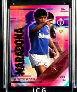 Otra vista de Cromo Diego Maradona 76/99 Topps TTF GEM MINT 10 · Inception Card Grading · ICG · Sports Cards · TCG