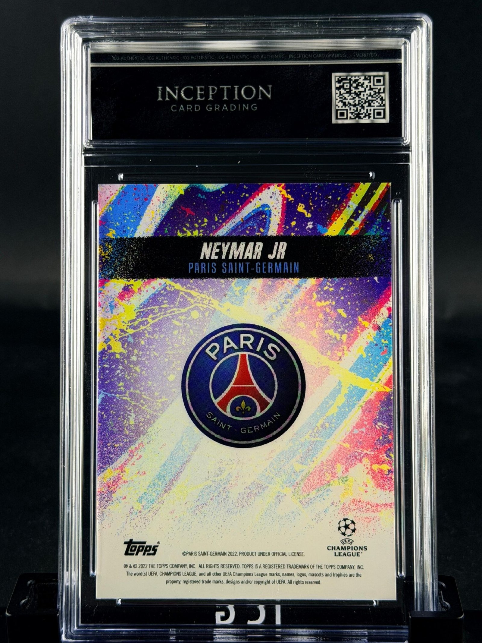 Otra vista de Cromo Neymar JR Topps GEM MINT 10 · Inception Card Grading · ICG · Sports Cards · TCG