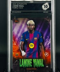 Otra vista de Cromo Lamine Yamal /25 Topps · GEM MINT 10 · Inception Card Grading · ICG · Sports Cards · TCG