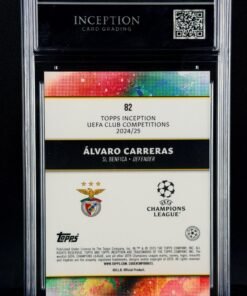 Otra vista de Cromo Álvaro Carreras Rookie Topps Inception GEM MINT 10 · Inception Card Grading · ICG · Sports Cards · TCG