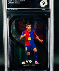 Otra vista de Cromo Lamine Yamal Panini Select MINT 9 · Inception Card Grading · ICG · Sports Cards · TCG