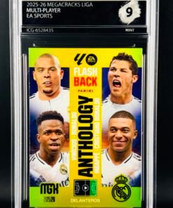 Fotografía de Cromo Cristiano Ronaldo, Ronaldo Nazario, Mbappe, Vinicius Panini Megacracks MINT 9 · Inception Card Grading · ICG · Sports Cards · TCG