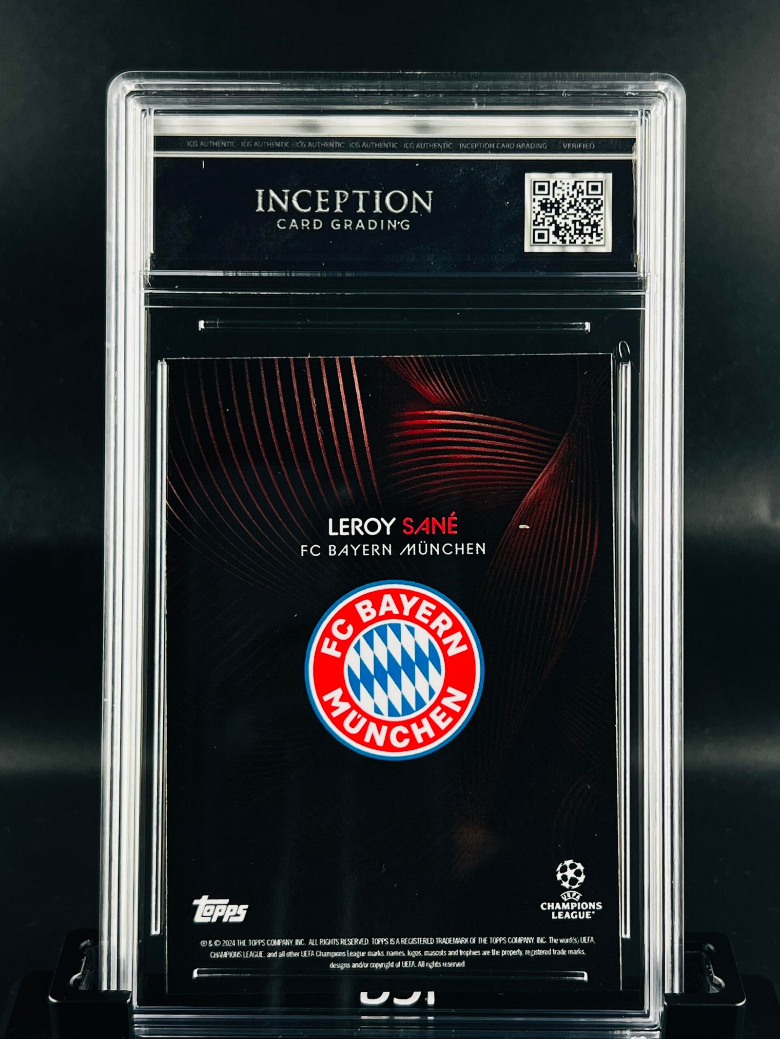 Otra vista de Cromo de fútbol Leroy Sane Topps Knockout · GM MINT 10· Inception Card Grading · ICG · Sports Cards · TCG