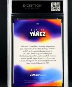 Otra vista de Cromo Daniel Yañez Futuro Topps Los Blancos Real Madrid · GEM MINT 10 · Inception Card Grading · ICG · Sports Cards · TCG