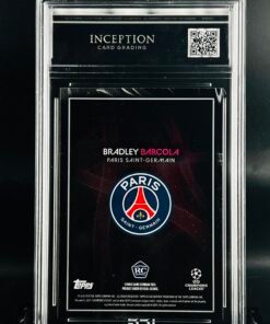 Otra vista de Cromo de fútbol Bradley Barcola Rookie Topps Knockout Football DNA · GEM MINT 10 · Inception Card Grading · ICG · Sports Cards · TCG