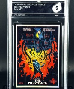 Cromo The Piggyback Fan Art · Stranger Things · Panini · MINT 9 · Inception Card Grading · ICG · Sports Cards · TCG
