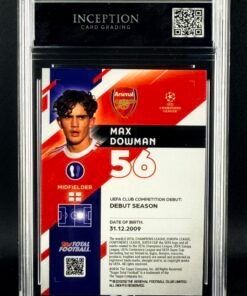 Otra vista de Cromo Max Dowman Topps TTF /99 Encrypted GEM MINT 10 · Inception Card Grading · ICG · Sports Cards · TCG