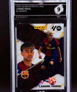 Otra vista de Cromo Lamine Yamal Panini Megacracks MINT 9 · Inception Card Grading · ICG · Sports Cards · TCG