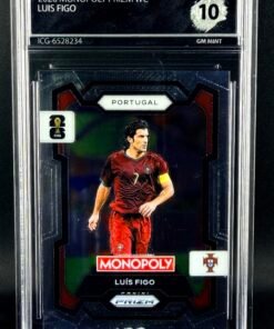 Otra vista de Cromo Luis Figo Panini Monopoly GEM MINT 10 · Inception Card Grading · ICG · Sports Cards · TCG