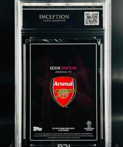 Otra vista de Cromo de fútbol Eddie Nketiah Topps Knockout Football DNA · GEM MINT 10 · Inception Card Grading · ICG · Sports Cards · TCG