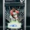 Fotografía de Cromo de fútbol Castello Lukeba Autograph · Topps Chrome · GM MINT 10 · Inception Card Grading · ICG · Sports Cards · TCG