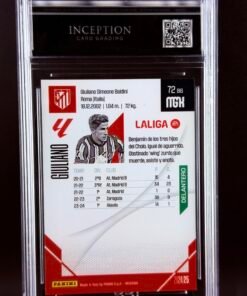 Otra vista de Cromo Giuliano Simeone Panini Megacracks MINT 9· Inception Card Grading · ICG · Sports Cards · TCG