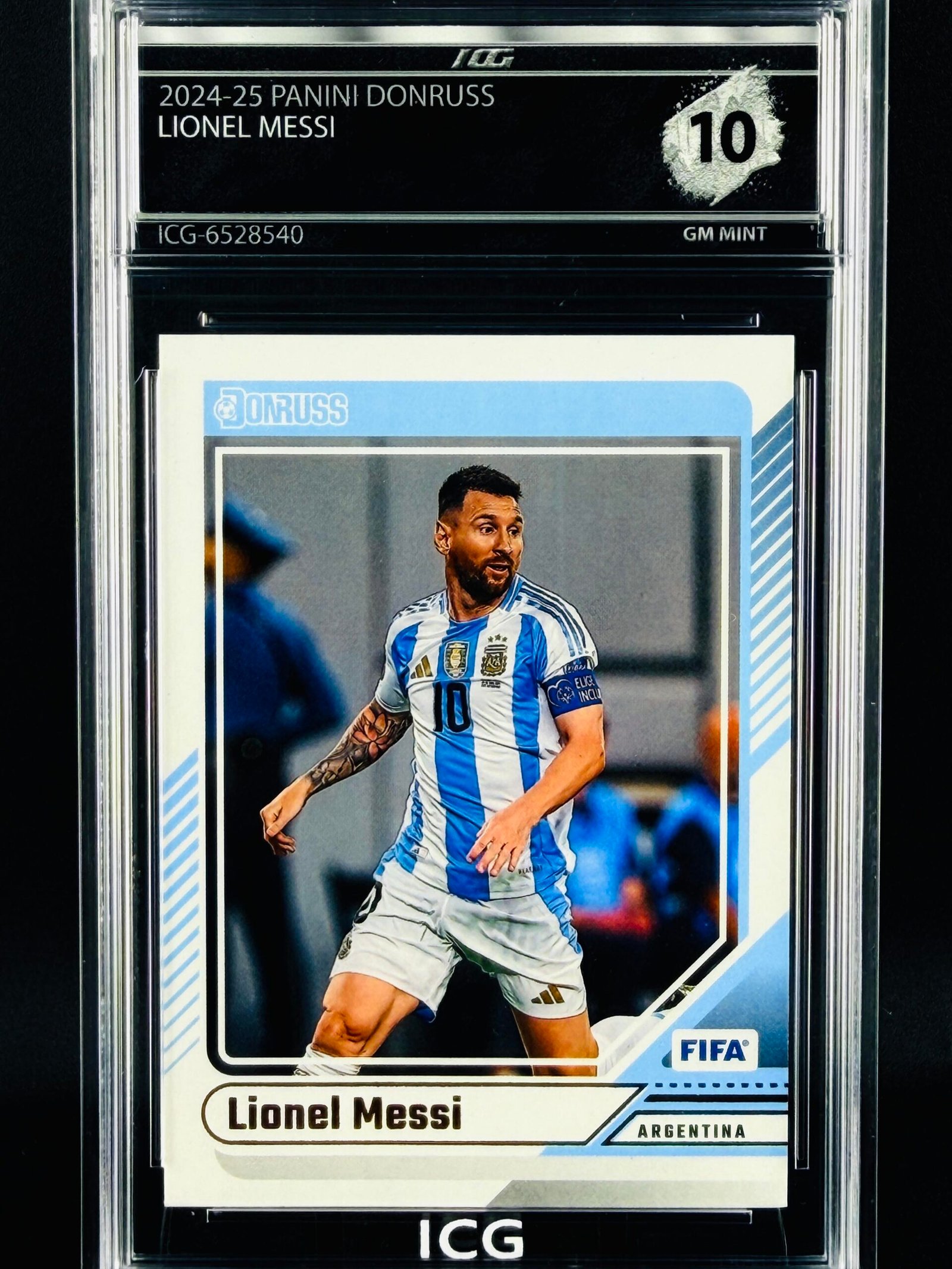 Otra vista de Cromo Lionel Messi Topps GEM MINT 10 · Inception Card Grading · ICG · Sports Cards · TCG