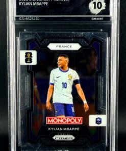 Otra vista de Cromo Kylian Mbappe Panini Monopoly GEM MINT 10 · Inception Card Grading · ICG · Sports Cards · TCG