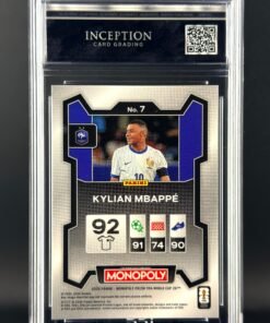 Otra vista de Cromo Kylian Mbappe Panini Fifa World Cup Monopoly GEM MINT 10 · Inception Card Grading · ICG · Sports Cards · TCG