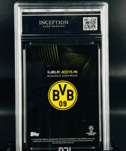 Otra vista de Cromo de fútbol Karim Adeyemi Topps Knockout · GM MINT 10· Inception Card Grading · ICG · Sports Cards · TCG