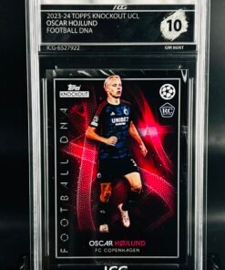 Cromo de fútbol Oscar Hojlund Rookie Topps Knockout Football DNA · GEM MINT 10 · Inception Card Grading · ICG · Sports Cards · TCG